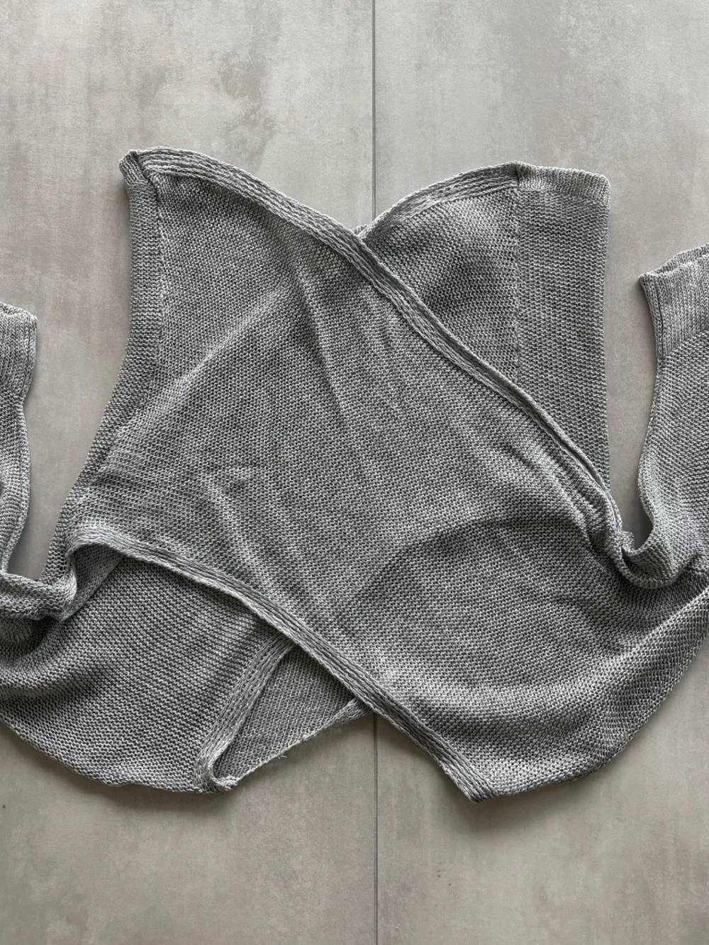Derek Lam 10 Crosby Gray Open Back Knit Sweater M